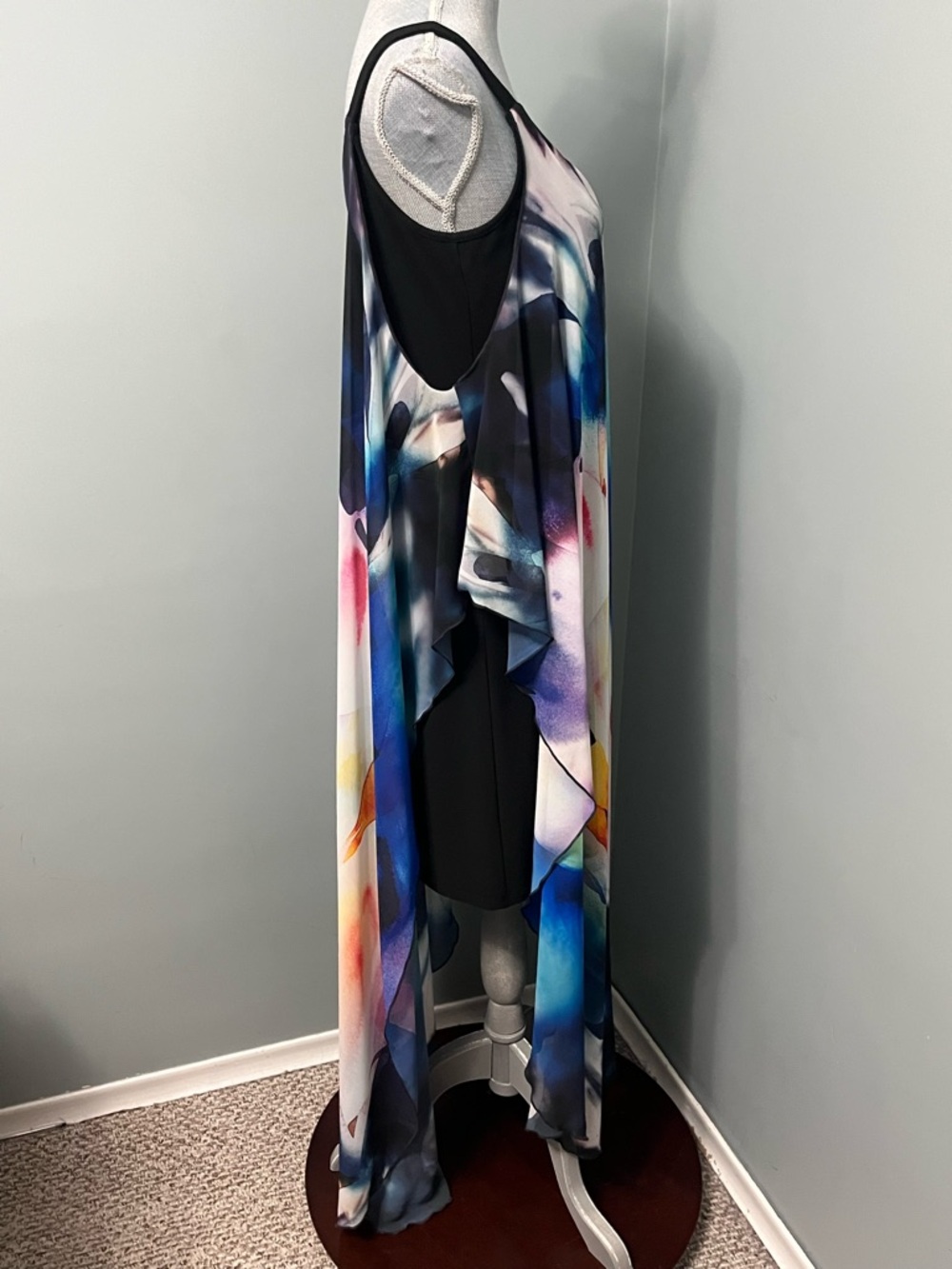 JOSEPH RIBKOFF flowy overlay dress women’s size 8 feminine beach resort wear - Picture 9 of 15
